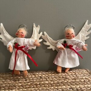 Annalee 1991 & 1992 Angels.  6.5 inches tall. Great condition.  Made in the USA.